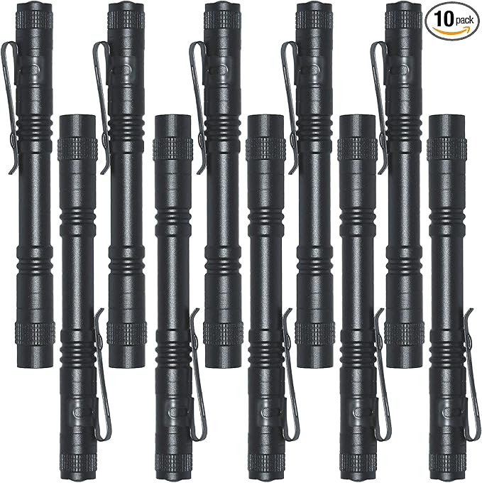 Beieverluck 10 Pack Small Mini Flashlights, Pocket Flashlight Penlight by Beieverluck