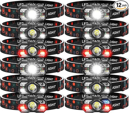 Headlamp Rechargeable 12Pack, 3000 Lumen Ultra-Light Bright Headlamp Flashlight by Northlet