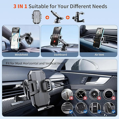 SUUSON Upgraded 3-in-1 Car Phone Holder Mount Phone Mount - Image 2