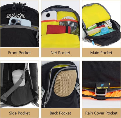 Hiking Backpack With Rain-cover, 20L Travel Backpacks - Image 5