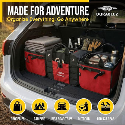 XL Trunk Organizer 4-Section Modular System – Extra Large Car Cargo Storage - Image 3