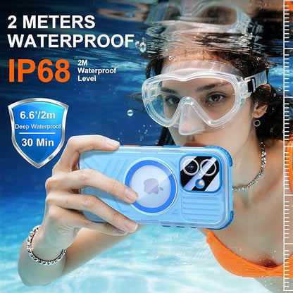 SPIDERCASE Magnetic for iPhone 17 Case Waterproof, 12FT Military Shockproof - Image 3