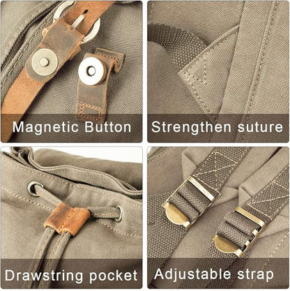 AUGUR High Capacity Canvas Vintage Backpack - Image 3