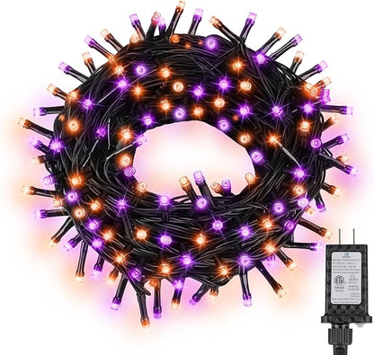 200LED Orange and Purple String Lights 63 Ft Halloween Light 8 Modes Twinkle by ASENEK