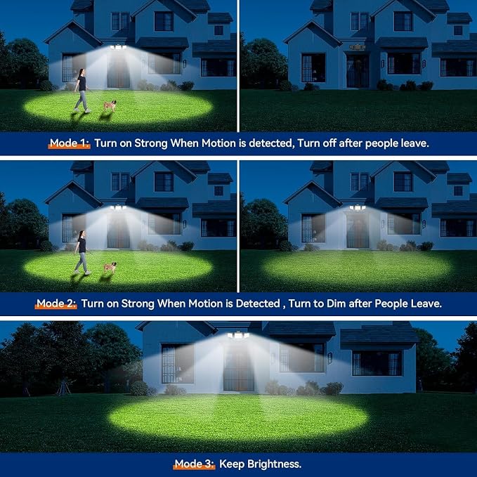 LED Security Lights Motion Sensor Outdoor Lights, 6500K Daylight, IP65 - Image 5
