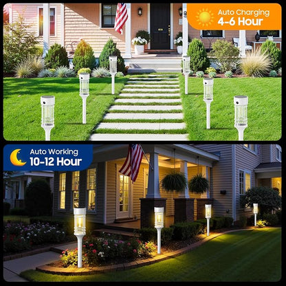 LETMY Solar Pathway Lights Outdoor, 4 Pack Solar Lights Outdoor Waterproof IP65 - Image 3