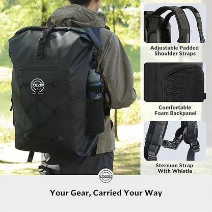 STOVER 5/10/25/30/40/55L Waterproof Dry Bag- Roll-Top Backpack w/Phone Case- - Image 3