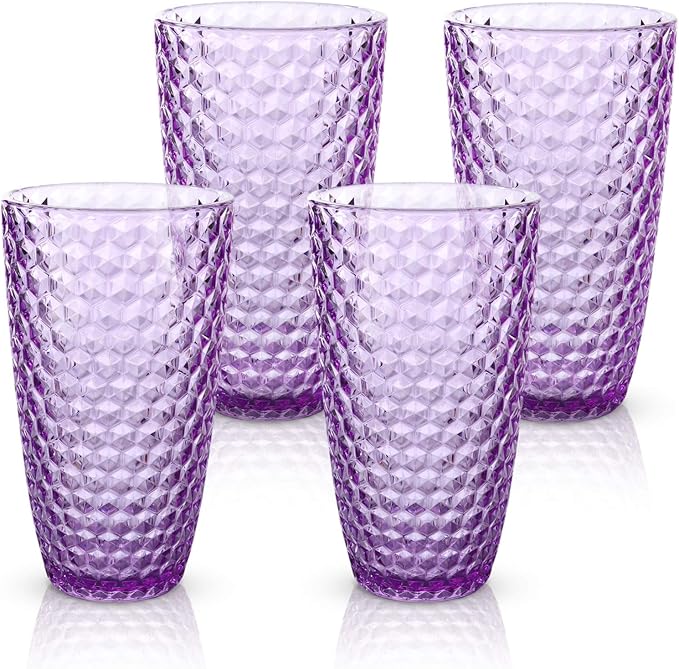 BELLAFORTE Shatterproof Tritan Plastic Tall Tumbler, 19oz Drinking Glasses Set by BELLAFORTE