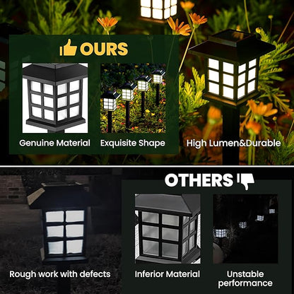 GIGALUMI Solar Outdoor Lights, 12 Pack LED Solar Lights Outdoor Waterproof - Image 6