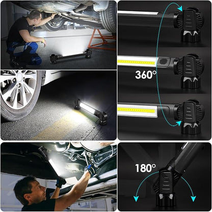 Work Light, 2500LM Ultra Bright, 5200mAh Rechargeable LED Work Lights, Magnetic - Image 4