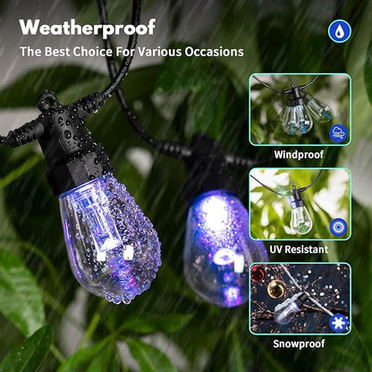 50ft Outdoor String Lights Color Changing - Image 5