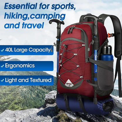 IGOLUMON Hiking Backpack 40L Packable Lightweight Camping Backpack Men Women - Image 7