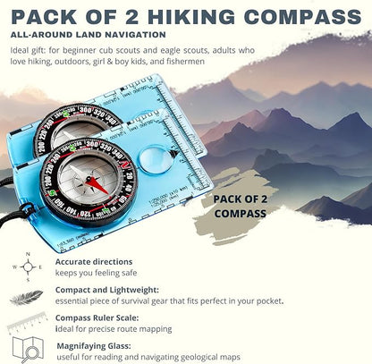 Trekker's Compass Crew Orienteering Compass, Magnetic Navigation Set - Image 3