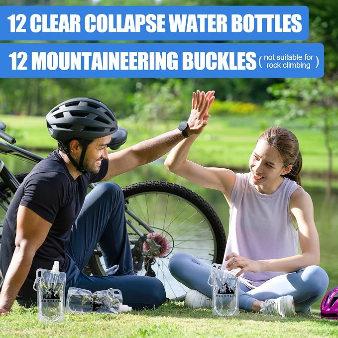 12pack 1L Collapsible Water Bottles - Image 4