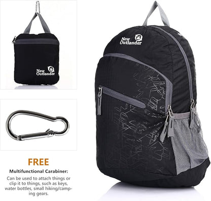 Outlander Packable Handy Lightweight Travel Hiking Backpack Daypack-Black-L - Image 2