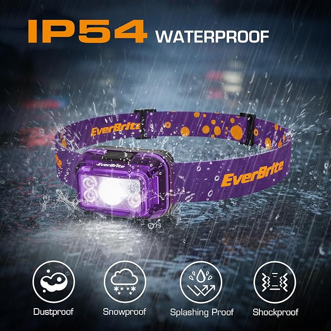 EverBrite Rechargeable Headlamp, 2 Pack Kids & Adult Headlamp - Image 6