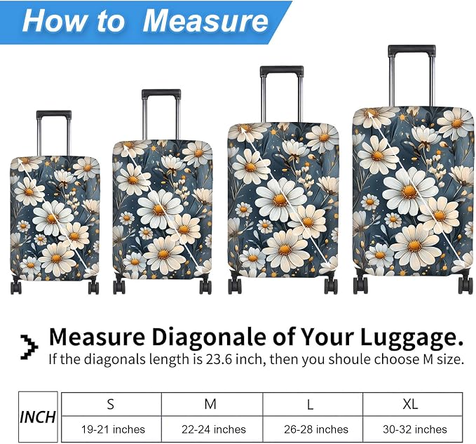 Luggage Cover Protector for 30-32 Inch Suitcases, TSA Approved Elastic Travel - Image 2