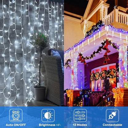 88FT 240LED Connectable String Lights Indoor Outdoor Clear Wire, Cold - Image 2