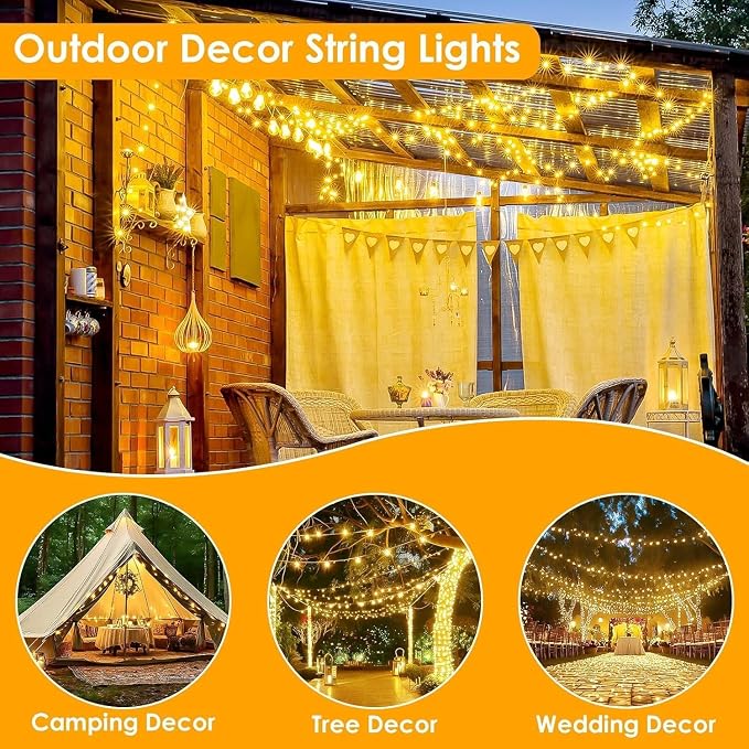 2Pack Each 33Ft 100 LED Fairy Lights Plug in - Image 6