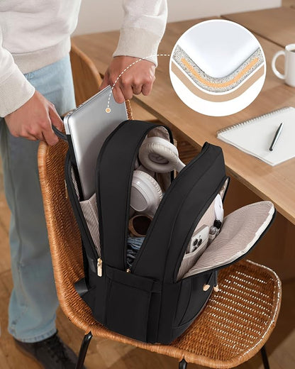 LOVEVOOK Laptop Backpack for Women, 15.6 Inch Waterproof Work Backpack - Image 4