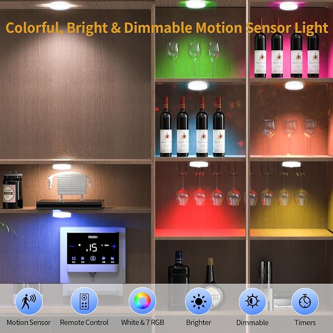 RGB LED Rechargeable Motion Sensor Night Light - Image 2