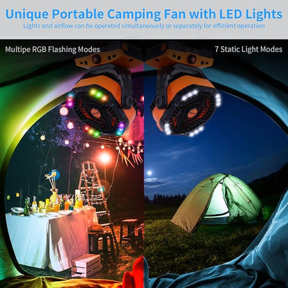 WESTTREE 20000mAh Camping Fan Oscillating Portable Fan Battery Powered Fans - Image 3
