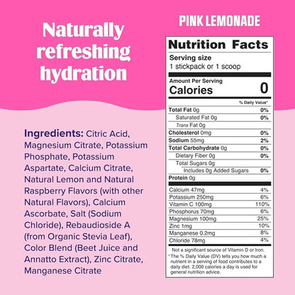 Ultima Replenisher Daily Electrolyte Powder – Pink Lemonade, 20 Stickpacks – - Image 3
