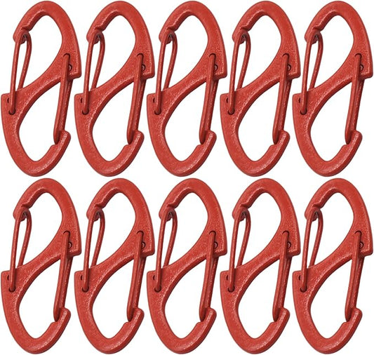 Small Carabiner Clips 1.6 inch Metal Double Sided Spring Gate Snap Hooks by Bytiyar