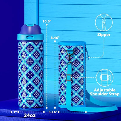 24 oz Insulated Water Bottle for Men: Meoky Stainless Steel Water Bottle - Image 7