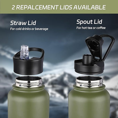 HASLE OUTFITTERS 40oz Stainless Steel Water Bottle, Vacuum Insulated Double - Image 4