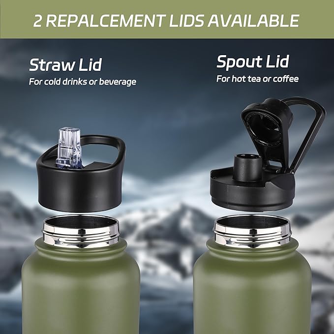 HASLE OUTFITTERS 40oz Stainless Steel Water Bottle, Vacuum Insulated Double - Image 5