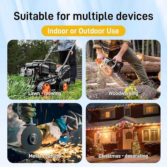 12FT 12 Gauge Heavy Duty Outdoor Extension Cord Waterproof - Image 8