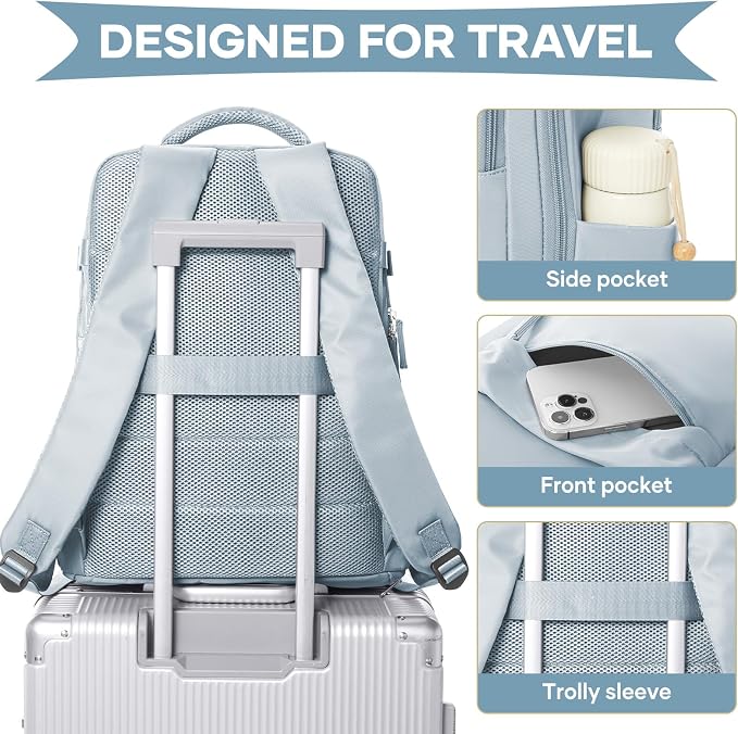 WONHOX Large Travel Backpack Carry on Flight Approved Laptop Work Business - Image 5