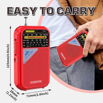 XHDATA D221 NOAA Weather Radio Portable AM FM Shortwave Radio Receiver - Image 3