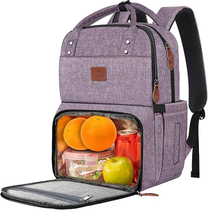 MATEIN Womens Backpack with Lunch Compartment, Fits 17 Inch Laptop Backpack by MATEIN