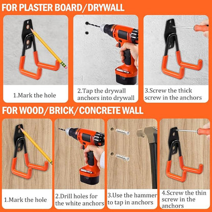 vivicreate 10 Pack Garage Hooks Heavy Duty Wall Mount Utility Storage Hooks - Image 3