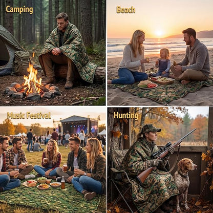 Insulated Camping Blanket | Military Poncho Liner - Image 7
