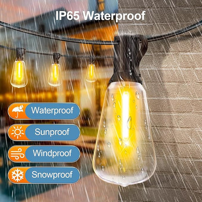 Outdoor Lights String Patio Outside - 100ft 30M LED Waterproof Light - Hanging - Image 5