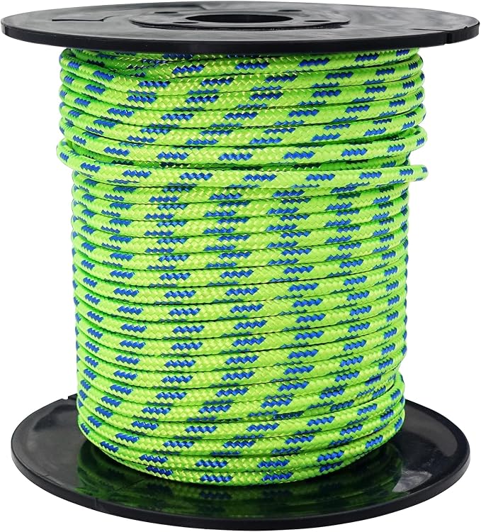 GM CLIMBING Green 3mm Accessory Cord 400LBS Double Braided Durable Pull Cord by GMCLIMBING