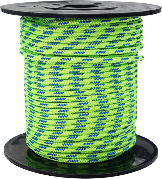GM CLIMBING Green 3mm Accessory Cord 400LBS Double Braided Durable Pull Cord by GMCLIMBING