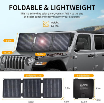 30W Portable Solar Panel, Foldable Solar Panels Charger - Image 6