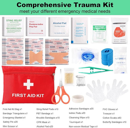 Survival Kit 256 in 1, First Aid Kit Survival Gear Tools Trauma Kit - Image 4