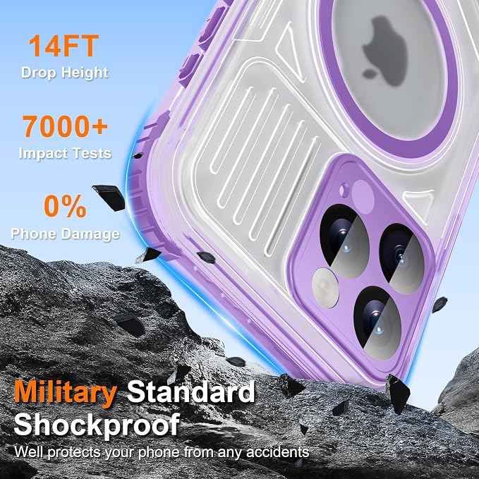 WIFORT for iPhone 16 Pro Waterproof Case, Fit for Magsafe Full Body Magnetic - Image 9
