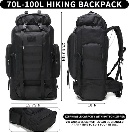 Hiking Backpack for Men 70L/100L Camping Backpack Military Rucksack Molle 3 - Image 2