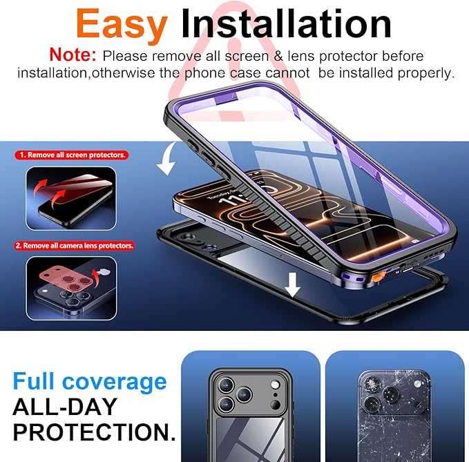 SPIDERCASE for iPhone 17 Pro Max Case Waterproof, Built-in Lens & Screen - Image 6