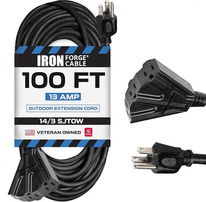 Iron Forge Cable 14 Gauge Outdoor Extension Cord 100 Ft by IronForgeCable