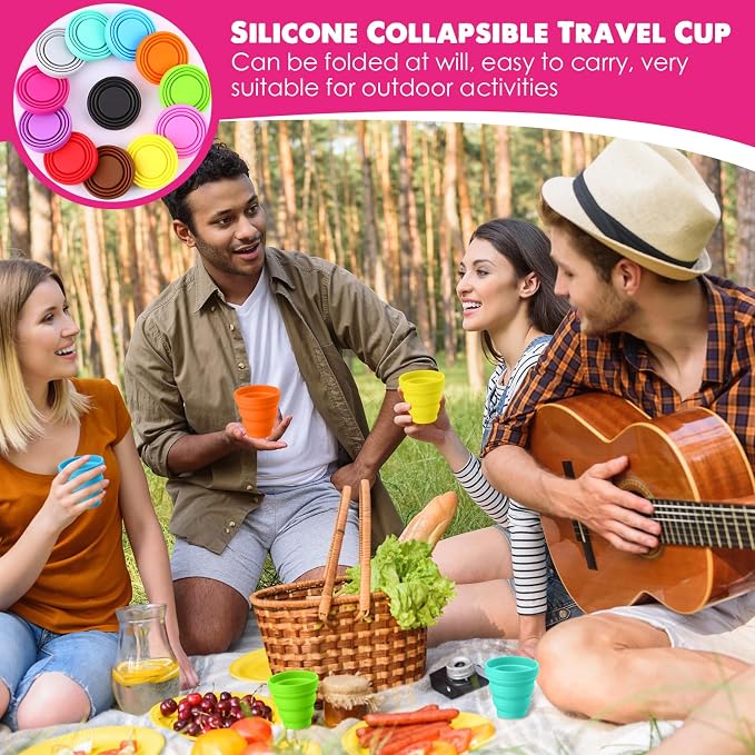 Umigy Silicone Collapsible Cup Without Lids Travel Portable Foldable Cup - Image 5