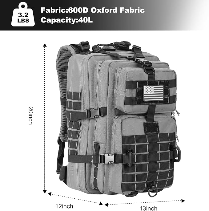 Hannibal Tactical MOLLE Assault Backpack, Tactical Backpack Military Army - Image 2