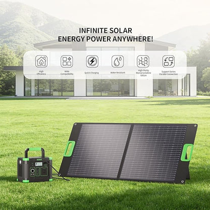 100W Portable Solar Panel for Power Station, 23.5% High Efficiency ETFE - Image 6