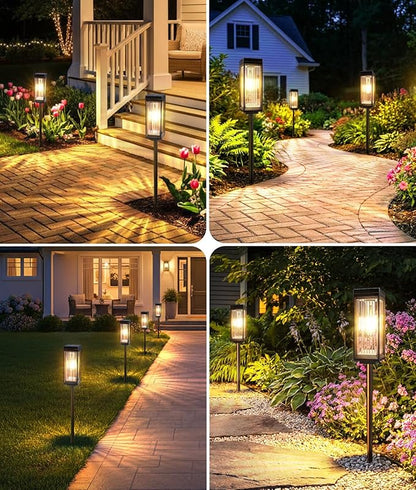 ELECLINK Solar Pathway Lights Outdoor, 6 Pack Upgraded Solar Lights Outdoor - Image 8